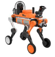 輔助偵察四足機(jī)器狗 （大狗、輪足【四合一多功能模塊（喊話+照明+警示+拾音）、防爆多參數(shù)測(cè)定器（4種氣體）】）