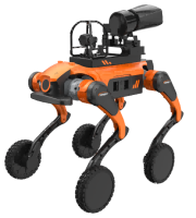 輔助偵察四足機(jī)器狗輪足 （小狗、輪足，【四合一多功能模塊（喊話+照明+警示+拾音）、防爆多參數(shù)測(cè)定器（4種氣體））